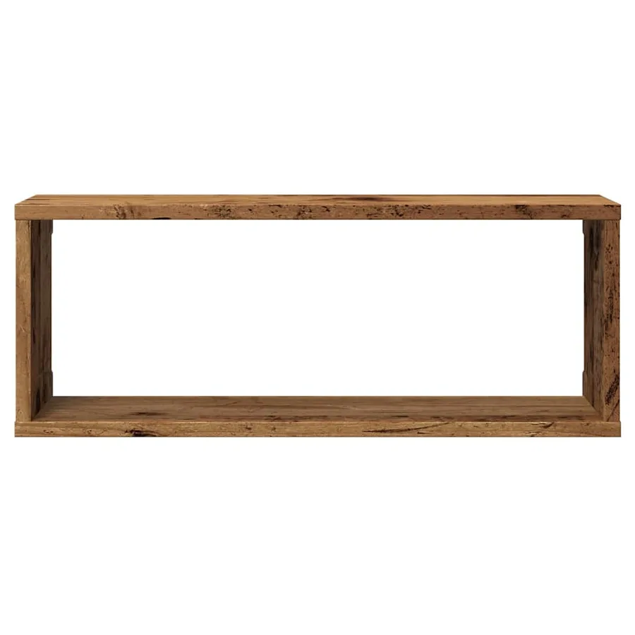 Étagères murales cube 2 pcs vieux bois 60x15x23 cm - 5