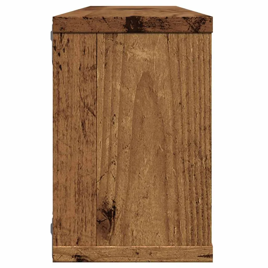 Étagères murales cube 2 pcs vieux bois 60x15x23 cm - 6