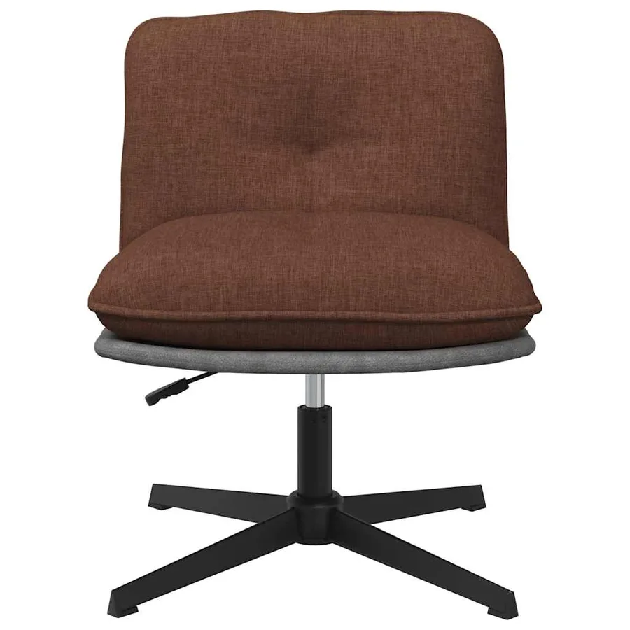 Chaise pivotante de bureau Marron Tissu - 4