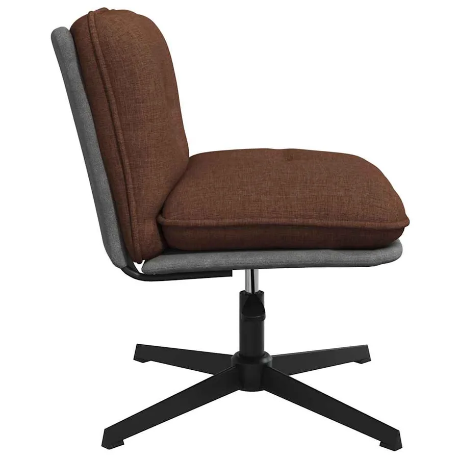 Chaise pivotante de bureau Marron Tissu - 5