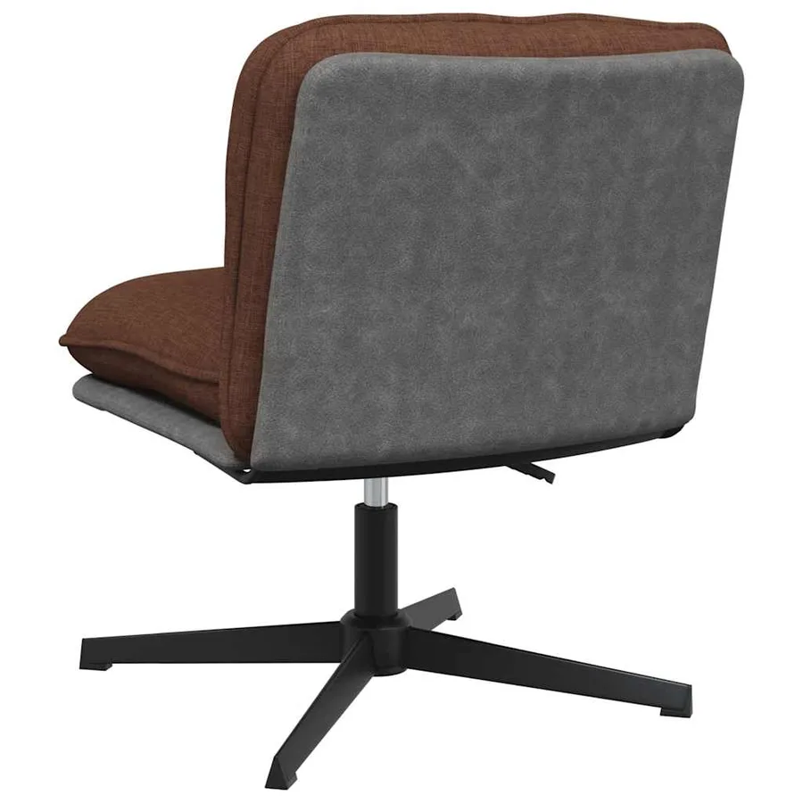 Chaise pivotante de bureau Marron Tissu - 6