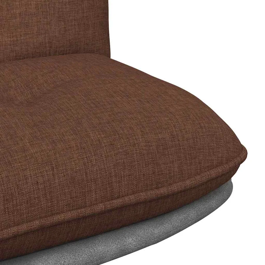 Chaise pivotante de bureau Marron Tissu - 8