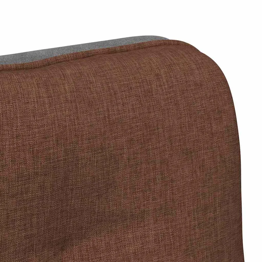 Chaise pivotante de bureau Marron Tissu - 9