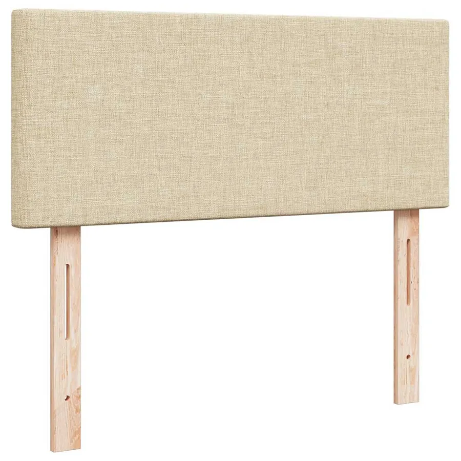 Cadre de lit ottoman avec matelas crème 120x200cm tissu - 10