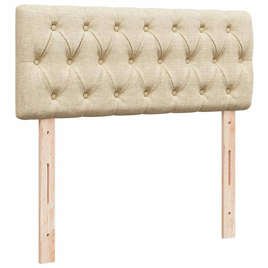Cadre de lit ottoman avec matelas crème 120x200cm tissu - 10
