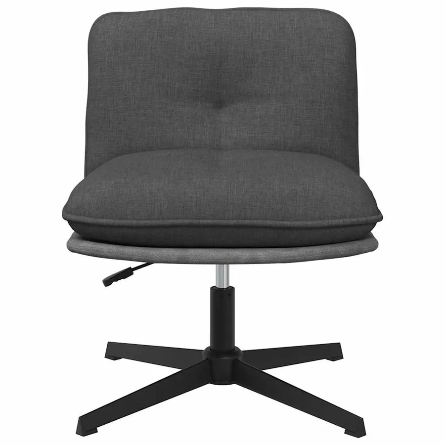 Chaise pivotante de bureau Gris foncé Tissu - 4