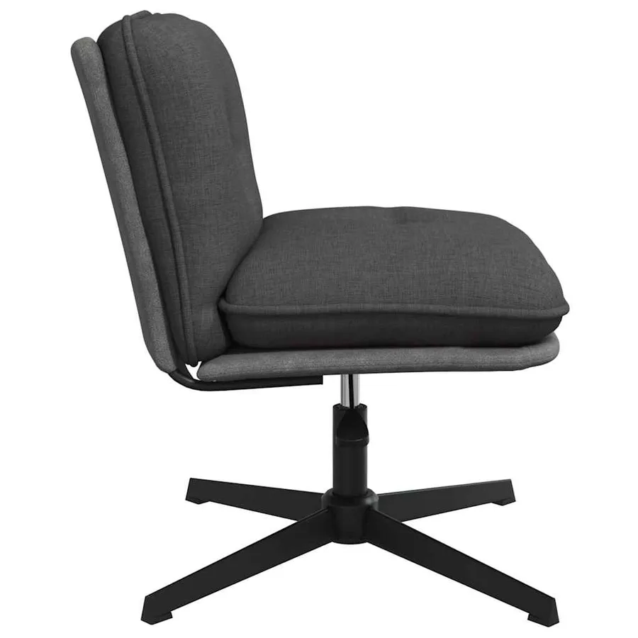 Chaise pivotante de bureau Gris foncé Tissu - 5