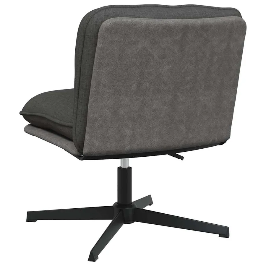 Chaise pivotante de bureau Gris foncé Tissu - 6
