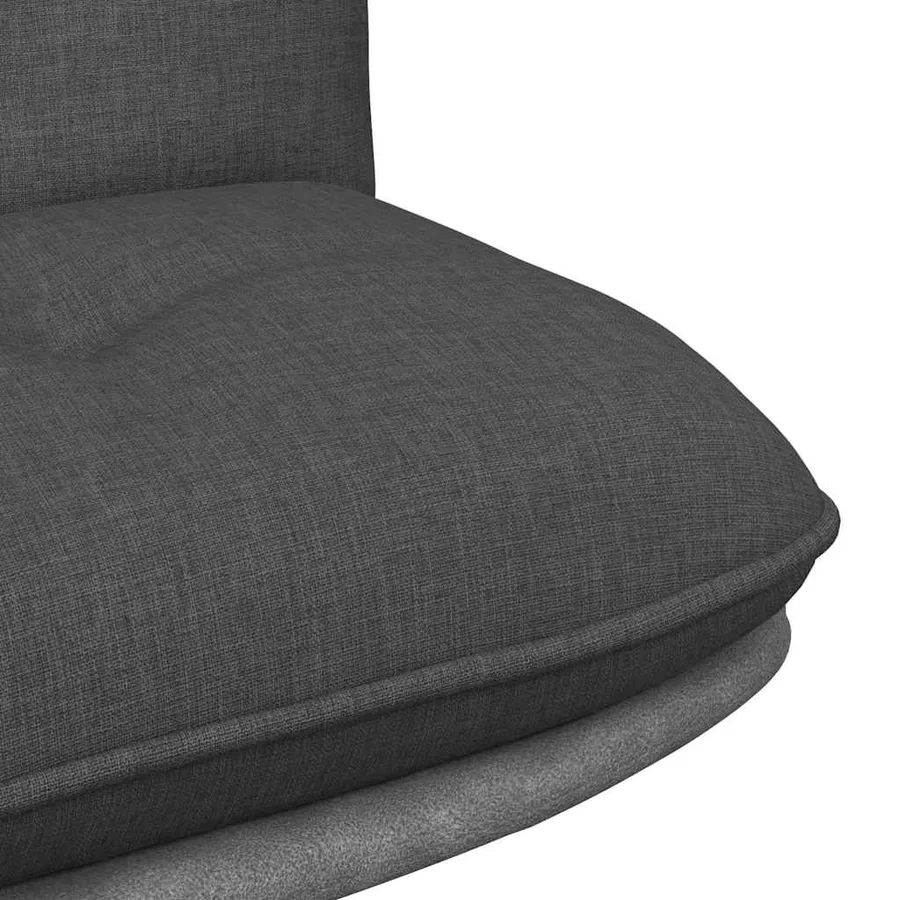 Chaise pivotante de bureau Gris foncé Tissu - 8