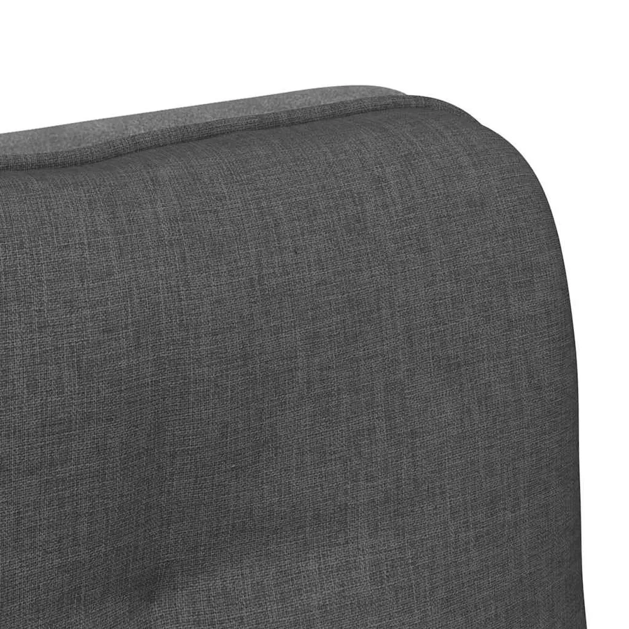 Chaise pivotante de bureau Gris foncé Tissu - 9