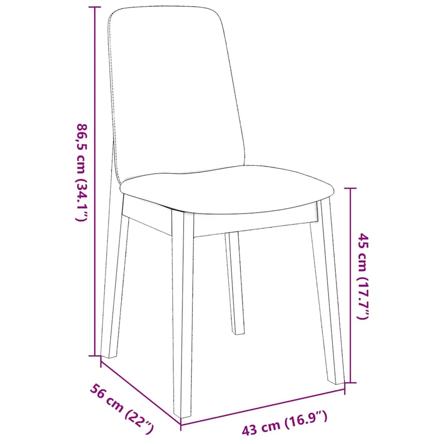 Chaises à manger coussins 2 pcs marron bois massif caoutchouc - 11