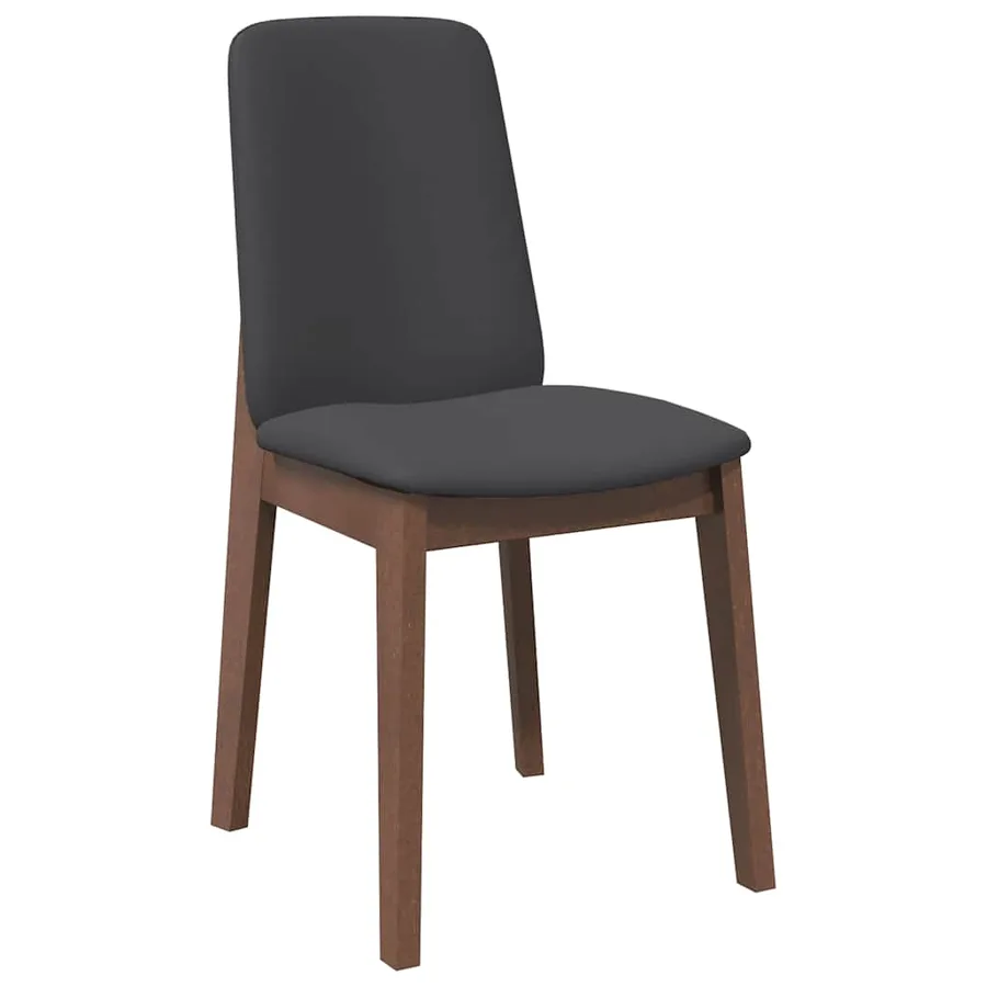 Chaises à manger coussins 2 pcs marron bois massif caoutchouc - 4