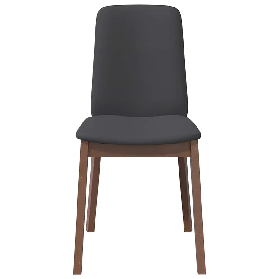 Chaises à manger coussins 2 pcs marron bois massif caoutchouc - 5