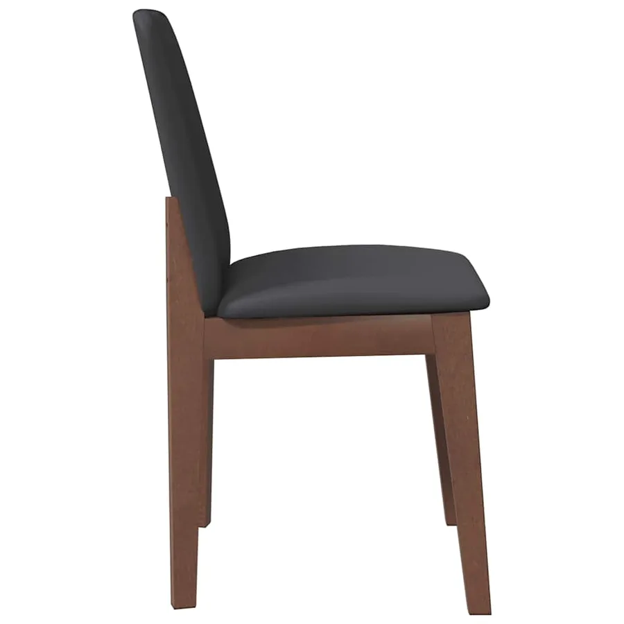 Chaises à manger coussins 2 pcs marron bois massif caoutchouc - 6