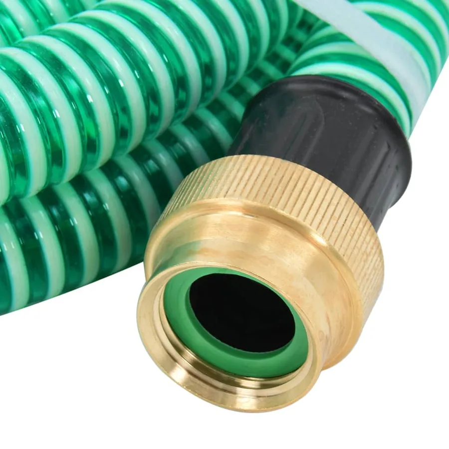 Tuyau d'aspiration avec raccords en laiton vert 1,1" 5 m PVC - 4