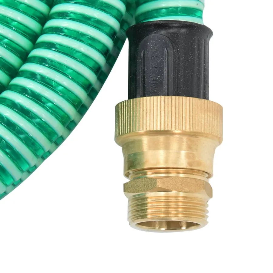 Tuyau d'aspiration avec raccords en laiton vert 1,1" 5 m PVC - 5