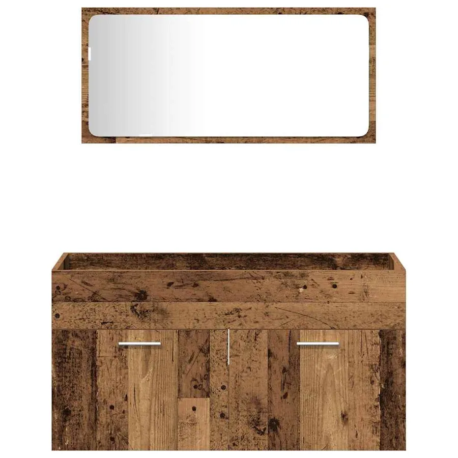 Ensemble de meubles salle de bain 3 pcs bois d'ingénierie - 8