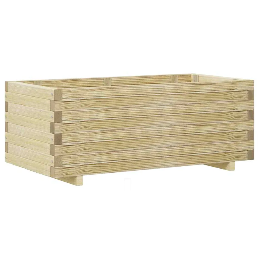 Rectangular raised bed 100x50x40 cm wood - 7