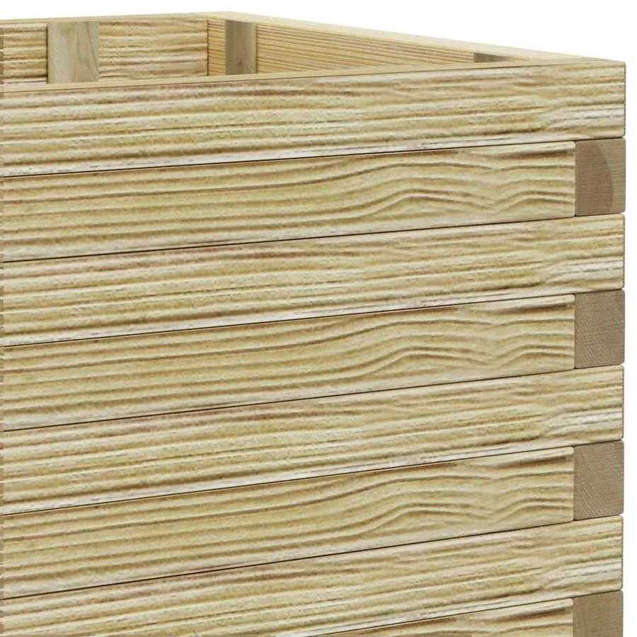 Rectangular raised bed 100x50x40 cm wood - 9