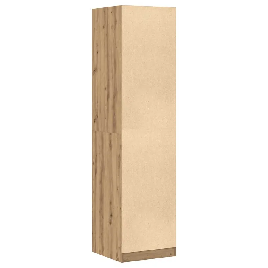 Garde-robe chêne artisanal 50x50x200 cm bois d'ingénierie - 6