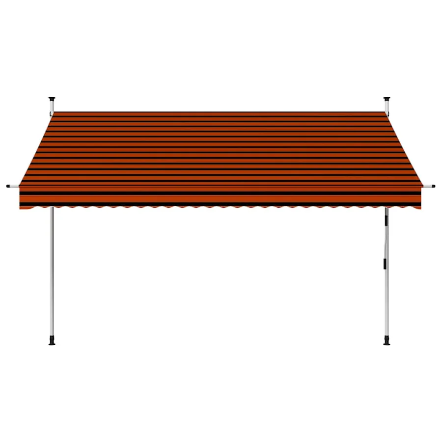 Auvent manuel rétractable 300 cm Orange et marron - 2