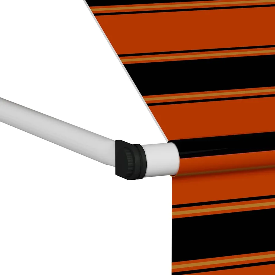 Auvent manuel rétractable 300 cm Orange et marron - 5
