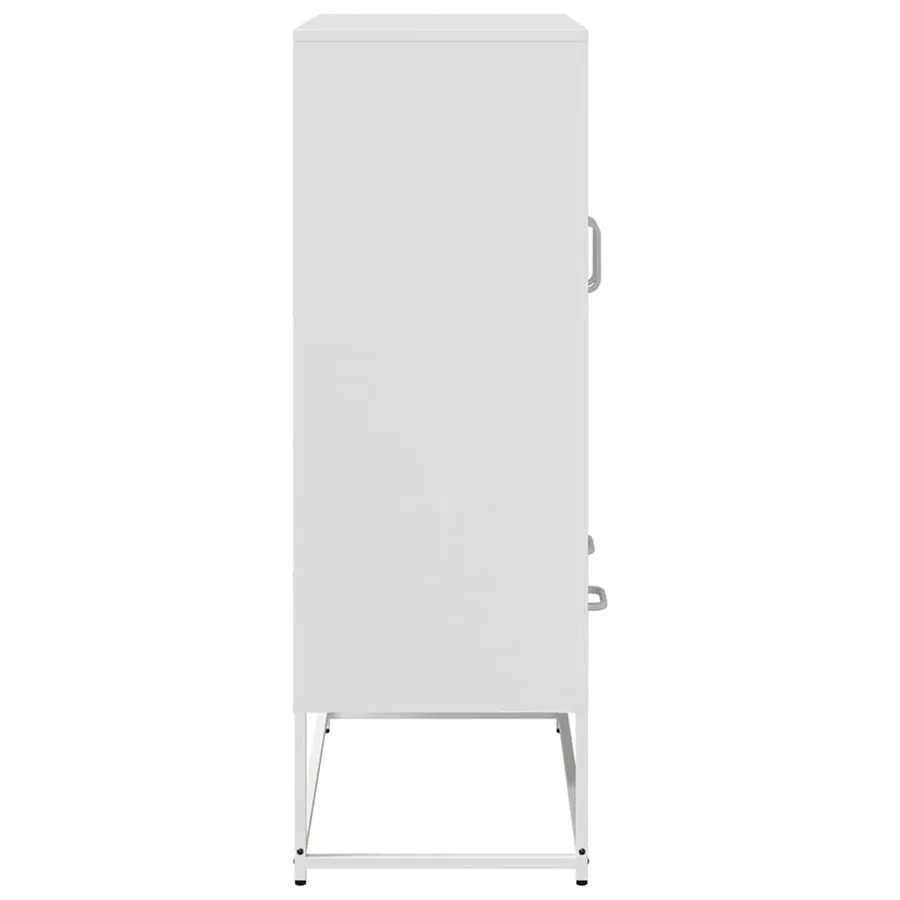 Buffet haut blanc 68x39x111,5 cm acier - 7