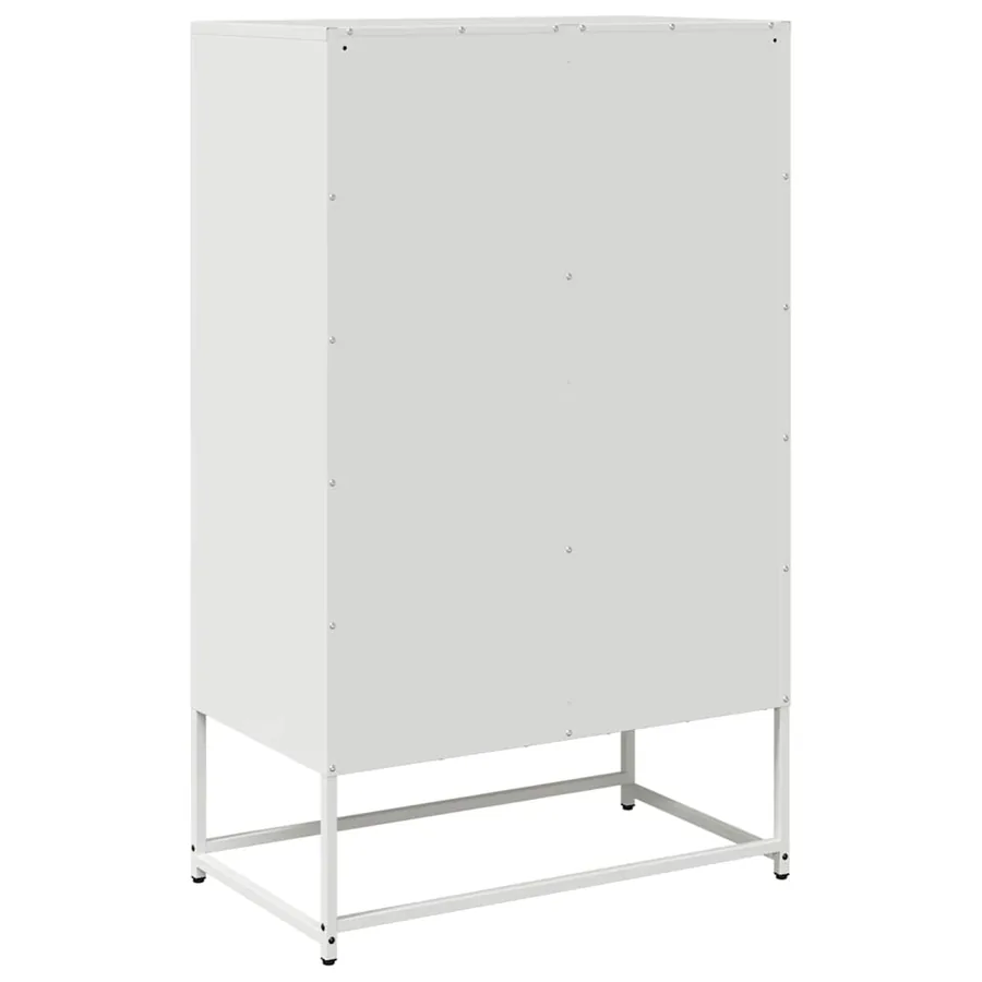 Buffet haut blanc 68x39x111,5 cm acier - 8
