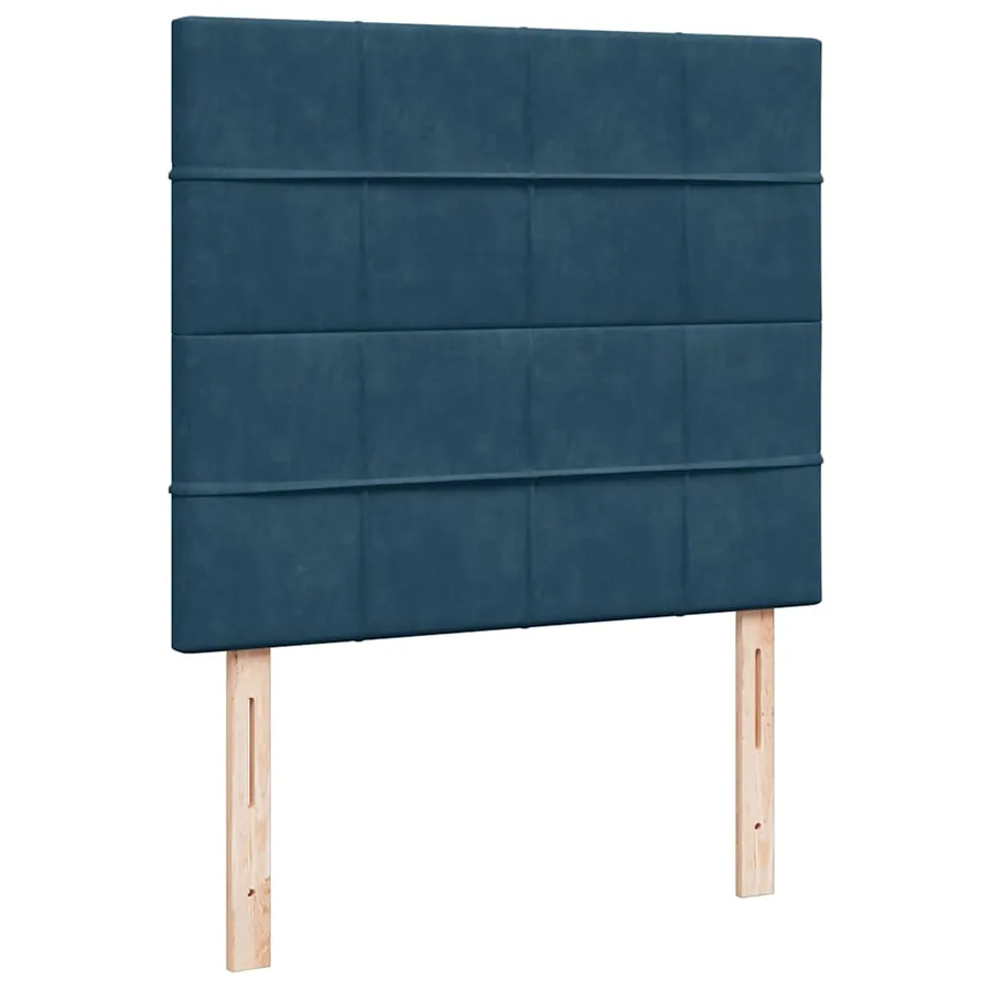 Cadre de lit ottoman avec matelas bleu foncé 120x200 cm velours - 12