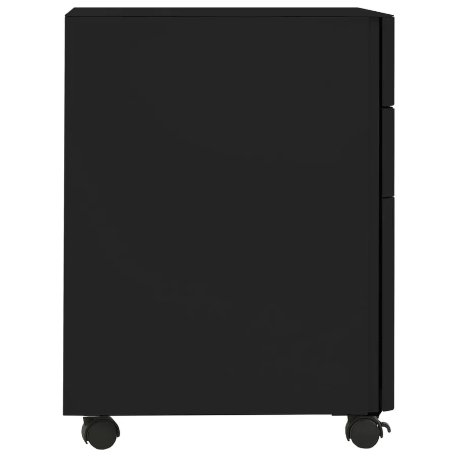Classeur mobile Noir 30x45x59 cm Acier - 3