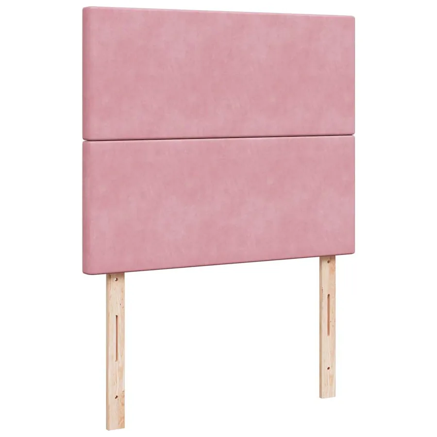 Cadre de lit ottoman avec matelas rose 120x200 cm velours - 12