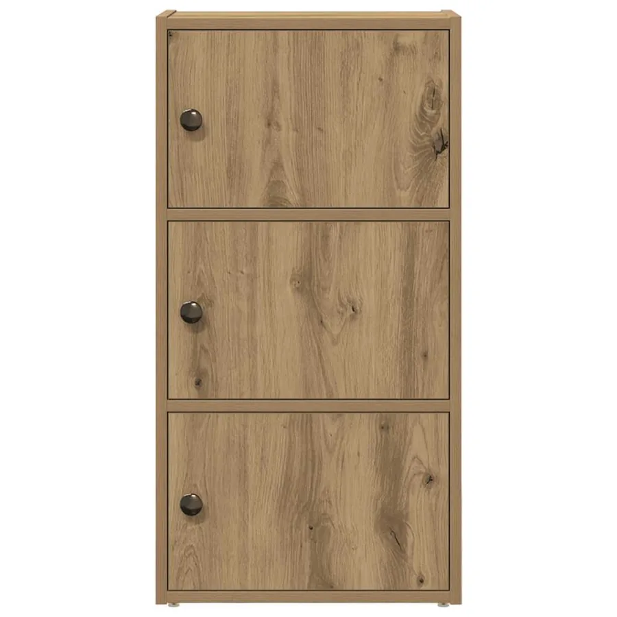 Bibliothèque chêne artisanal 40x24x77 cm bois d'ingénierie - 4