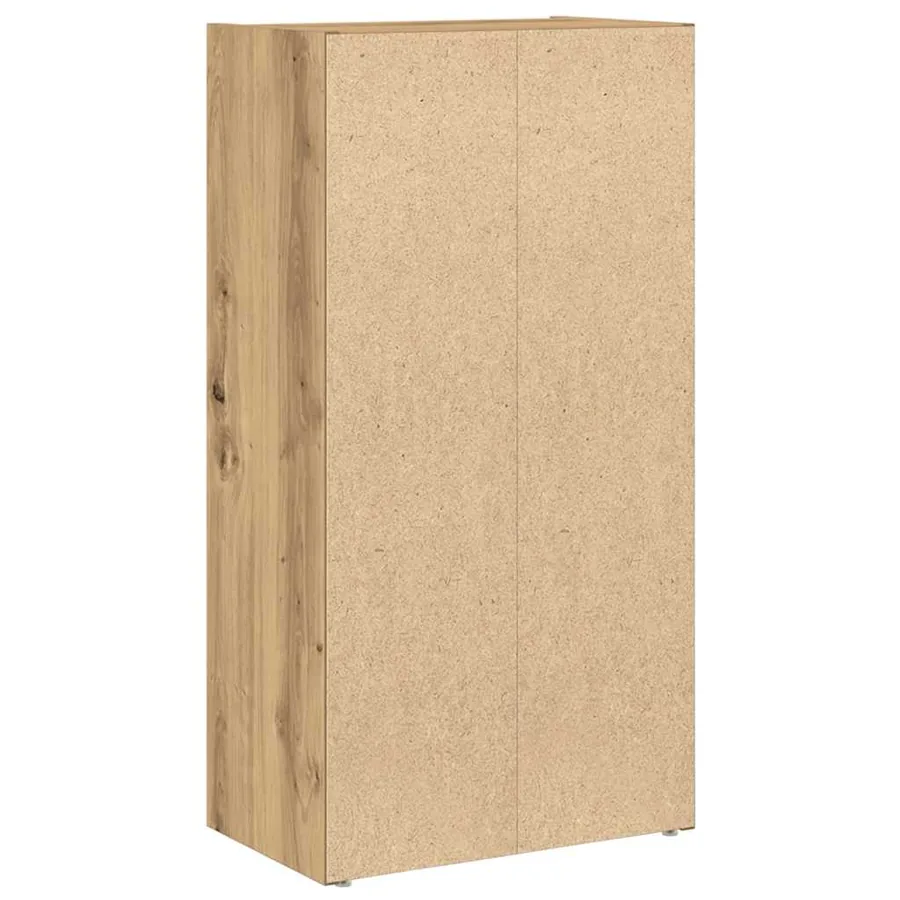 Bibliothèque chêne artisanal 40x24x77 cm bois d'ingénierie - 7