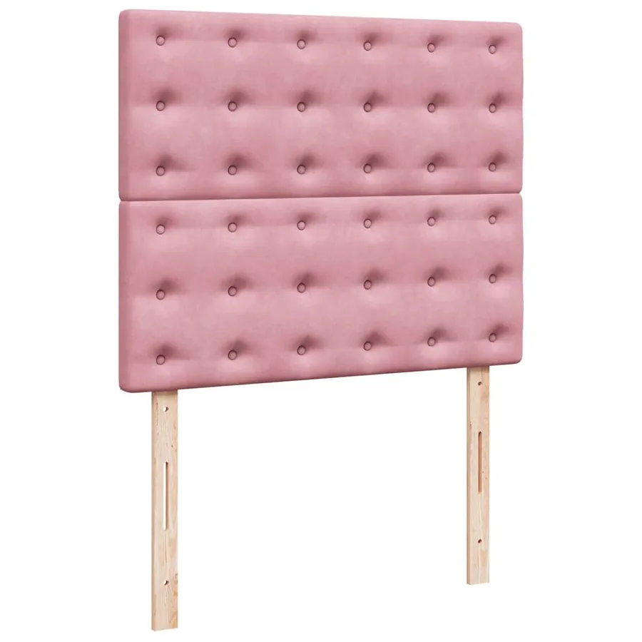 Cadre de lit ottoman avec matelas rose 120x200 cm velours - 13