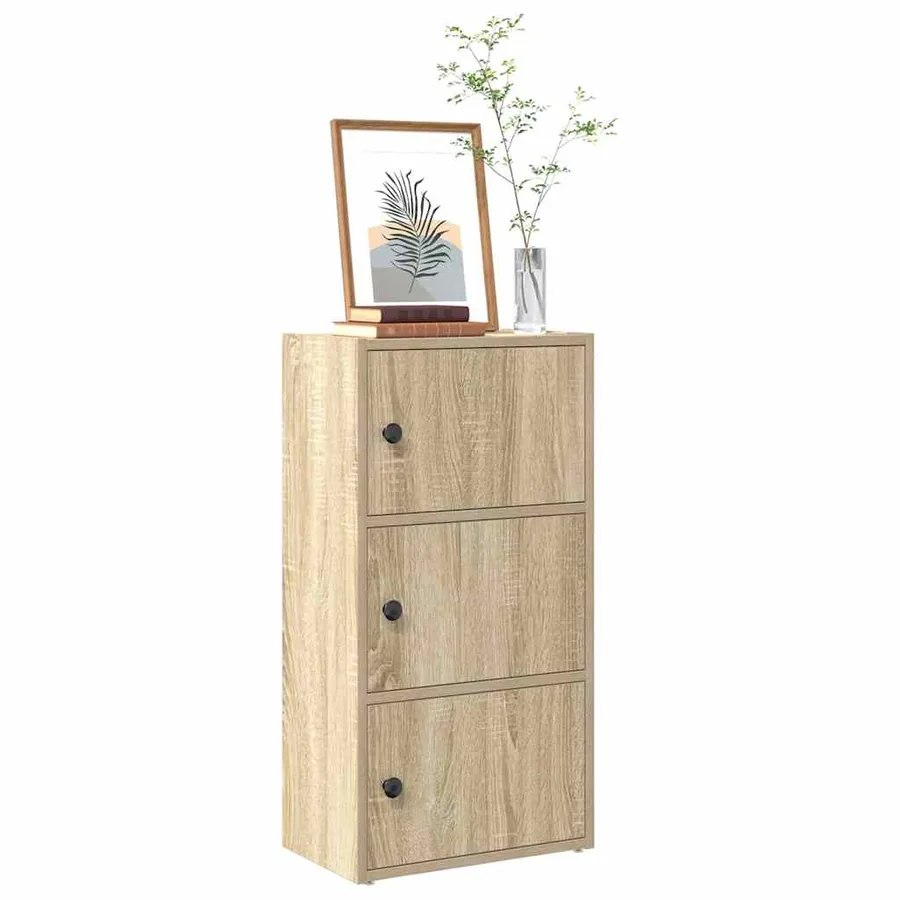 Bibliothèque chêne sonoma 40x24x77 cm bois d'ingénierie