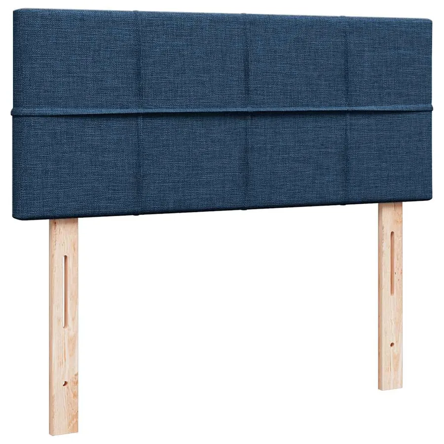 Cadre de lit ottoman avec matelas bleu 120x190 cm tissu - 9
