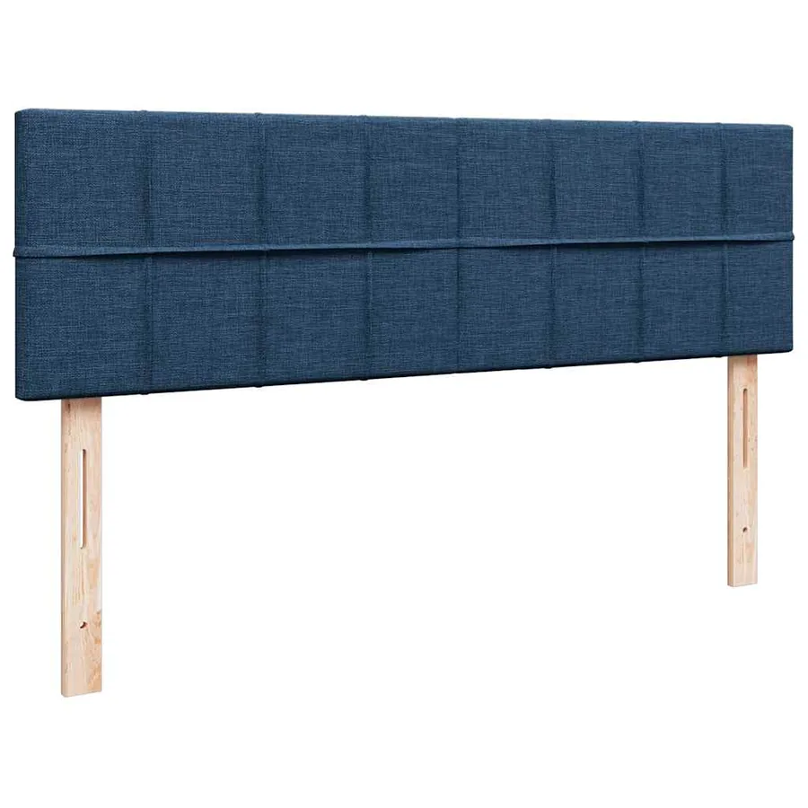 Cadre de lit ottoman avec matelas bleu 140x200 cm tissu - 9