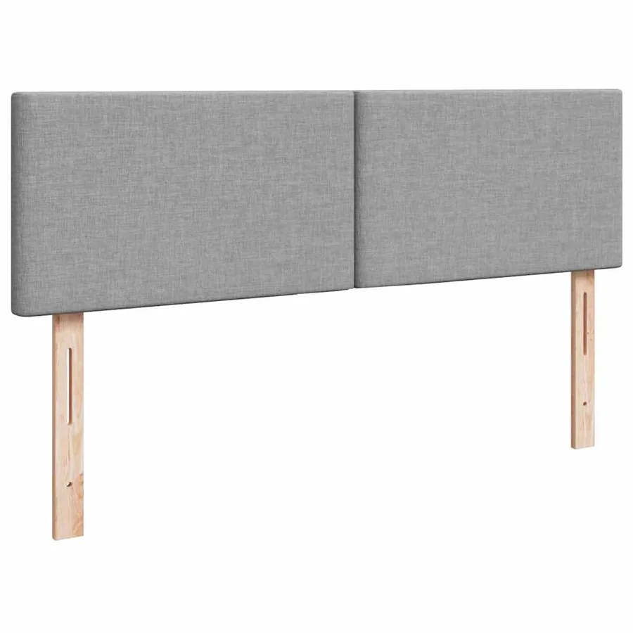 Cadre de lit ottoman et matelas gris clair 140x200 cm tissu - 10