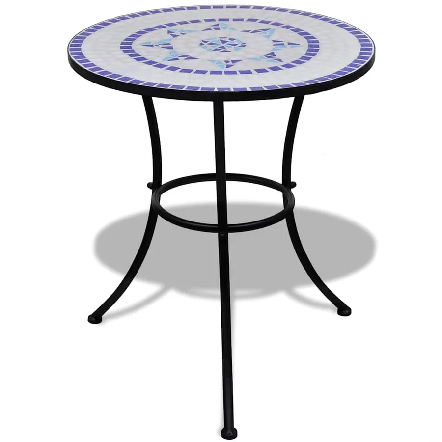 Ensemble de bistro 3 pcs Carreaux céramiques Bleu et blanc - 2