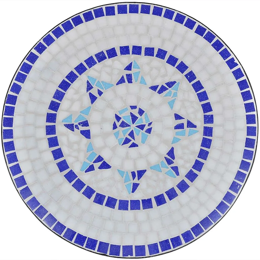 Ensemble de bistro 3 pcs Carreaux céramiques Bleu et blanc - 4