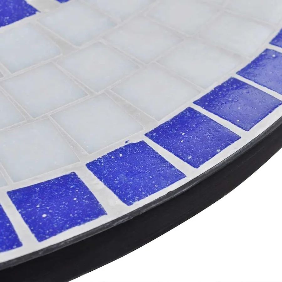 Ensemble de bistro 3 pcs Carreaux céramiques Bleu et blanc - 5