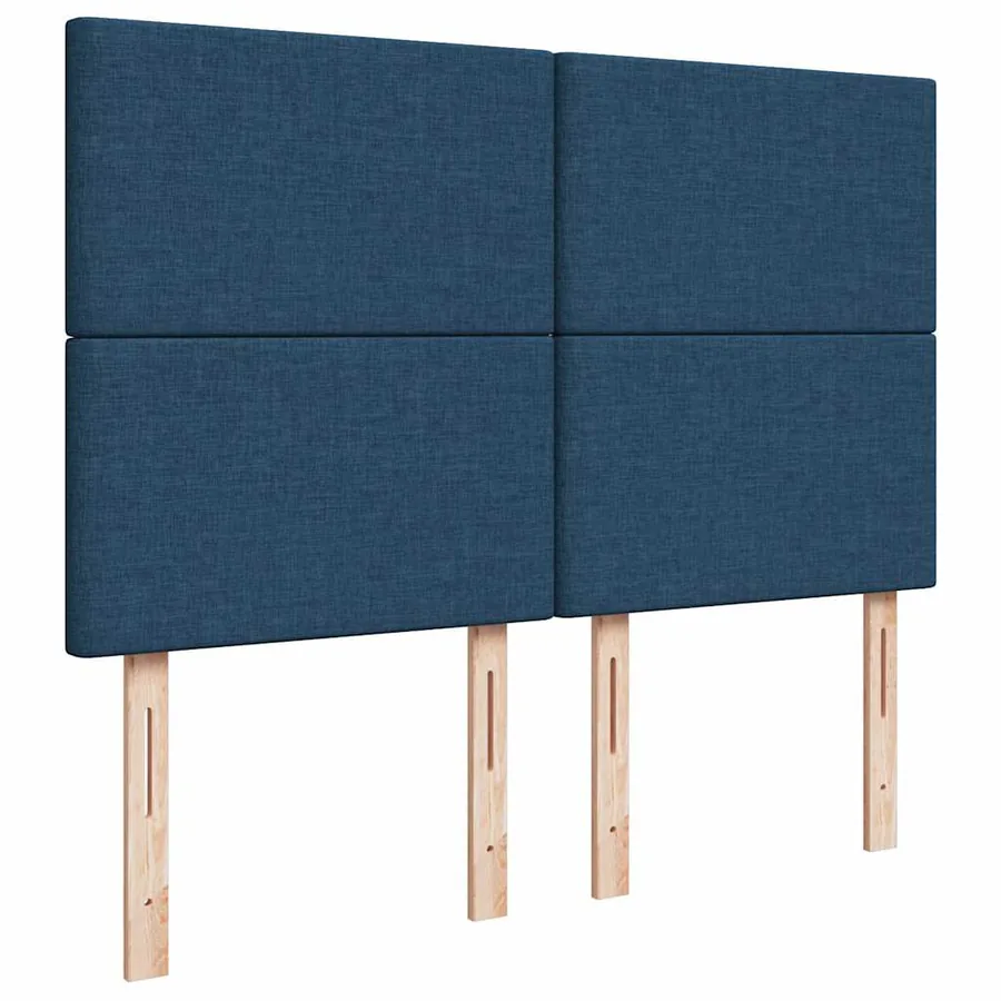 Cadre de lit ottoman avec matelas bleu 140x200 cm tissu - 9