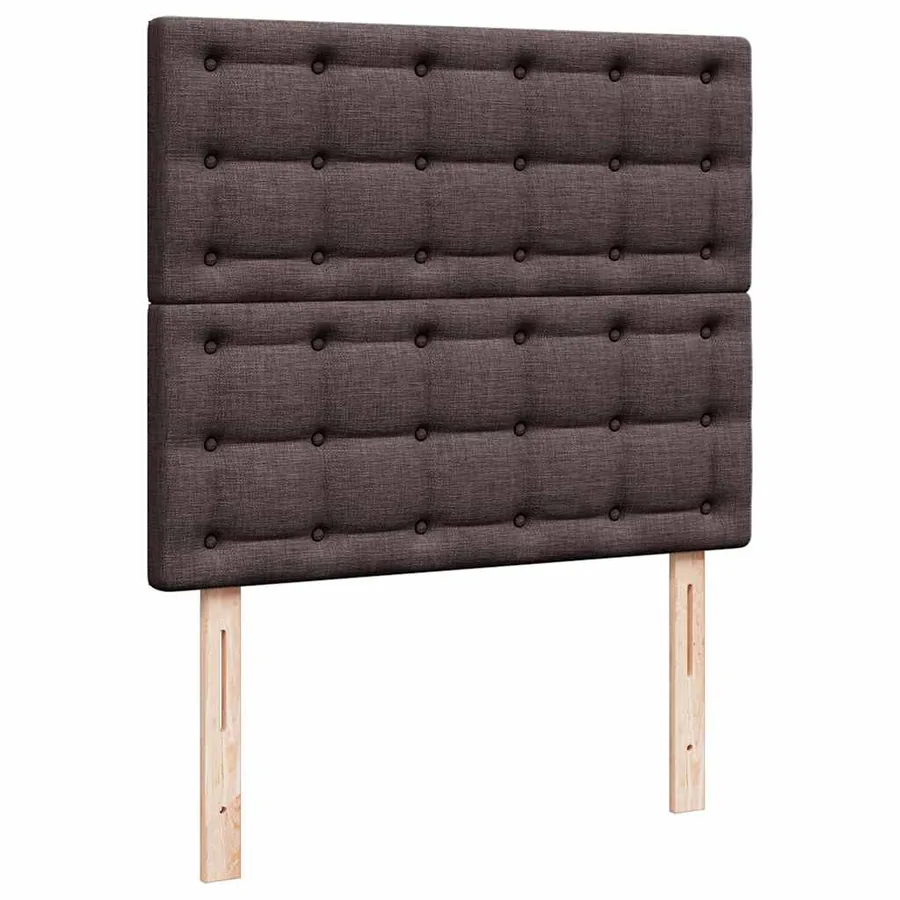 Cadre de lit ottoman avec matelas marron foncé 120x190 cm tissu - 10