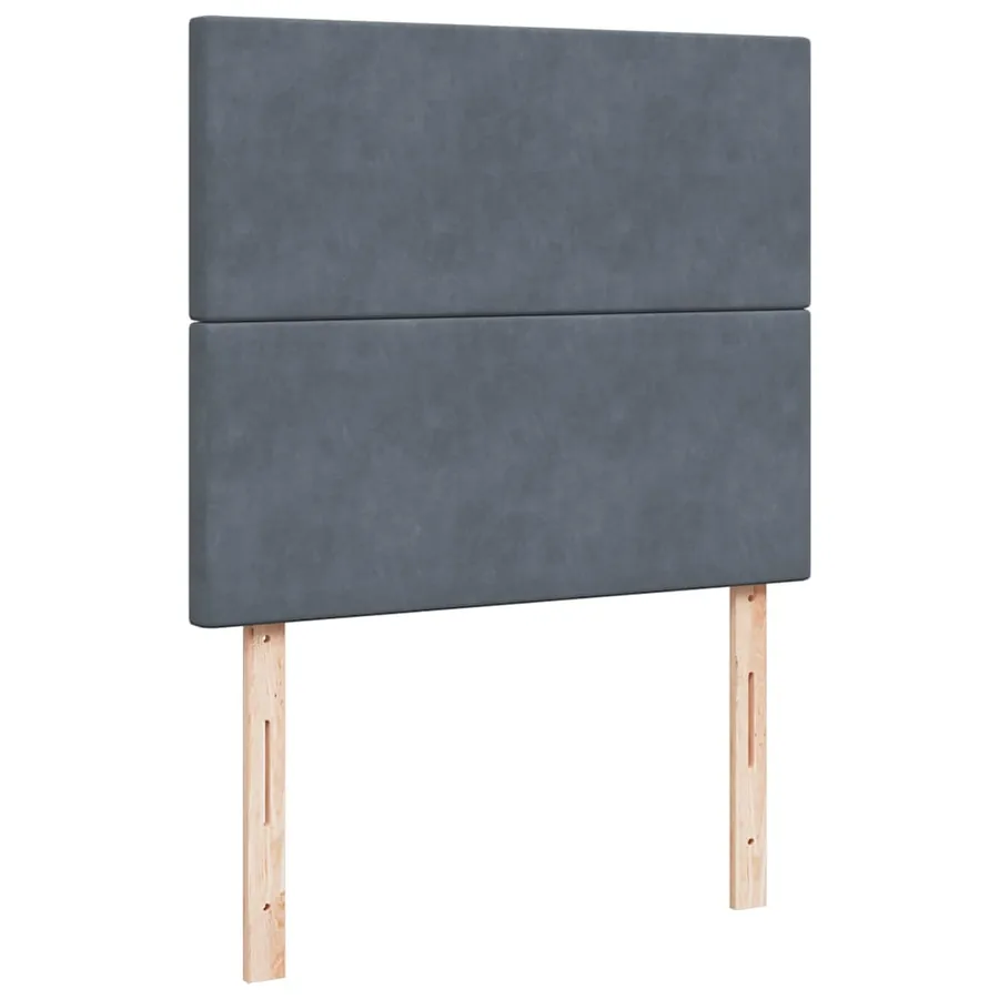 Cadre de lit ottoman et matelas gris foncé 120x200 cm velours - 13