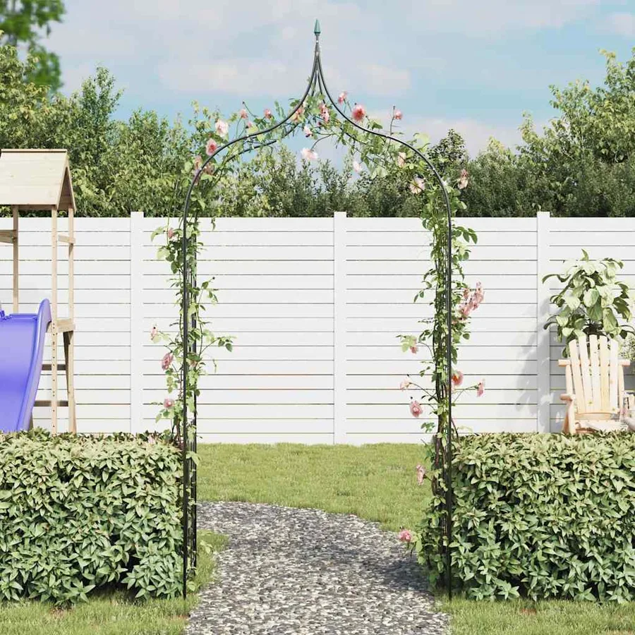 Arche de jardin Design de piquet plantes grimpantes Vert foncé - 3