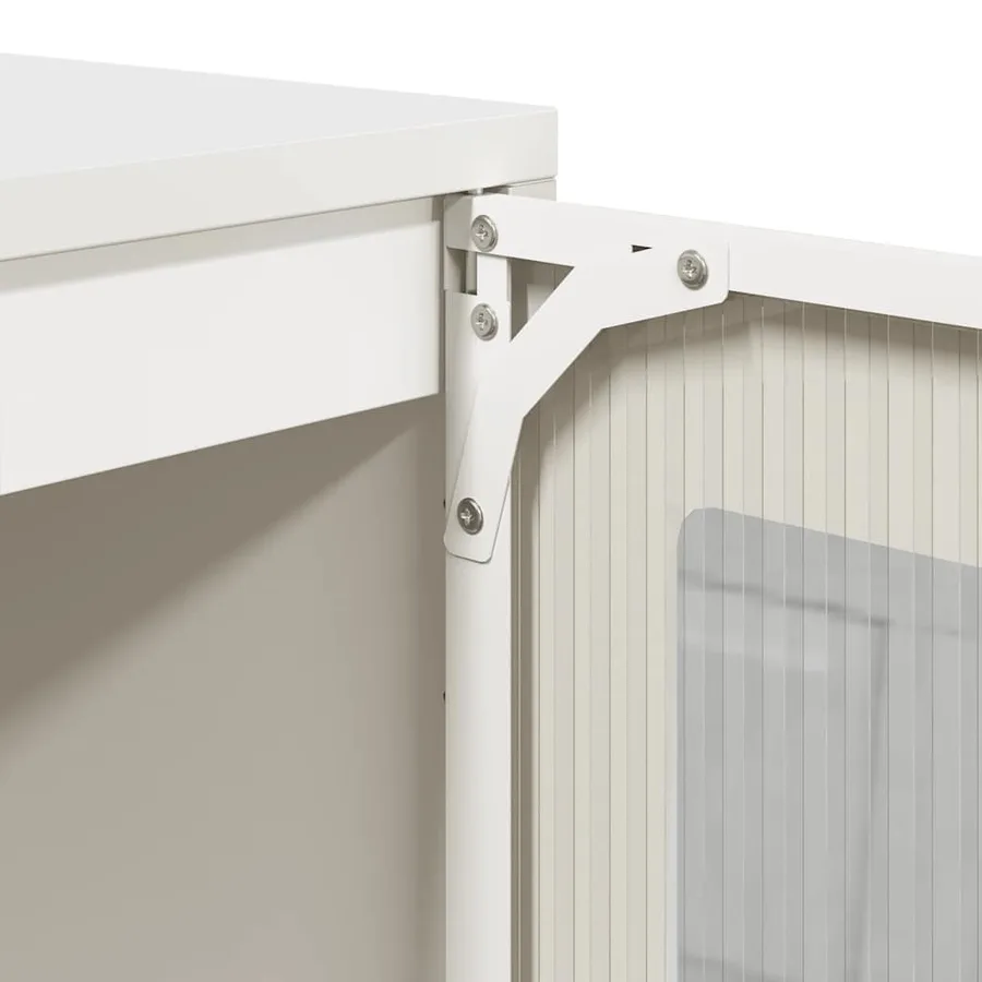 Buffet blanc 100,5x39x107 cm acier laminé à froid - 10