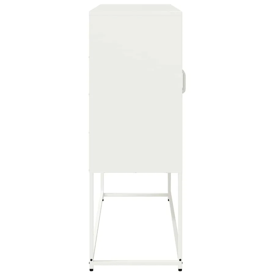 Buffet blanc 100,5x39x107 cm acier laminé à froid - 7