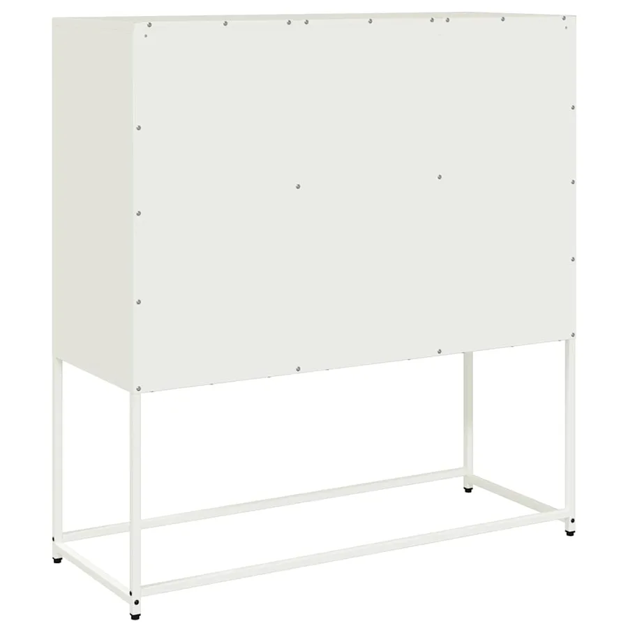 Buffet blanc 100,5x39x107 cm acier laminé à froid - 8