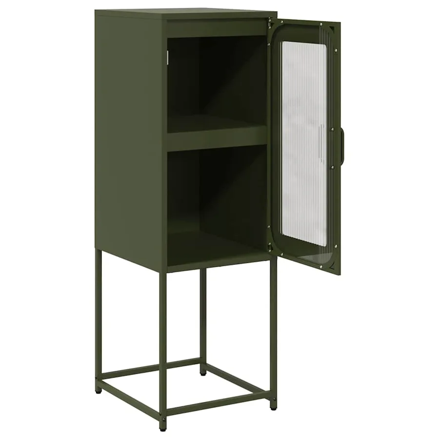 Buffet vert olive 36x39x107 cm acier laminé à froid - 7