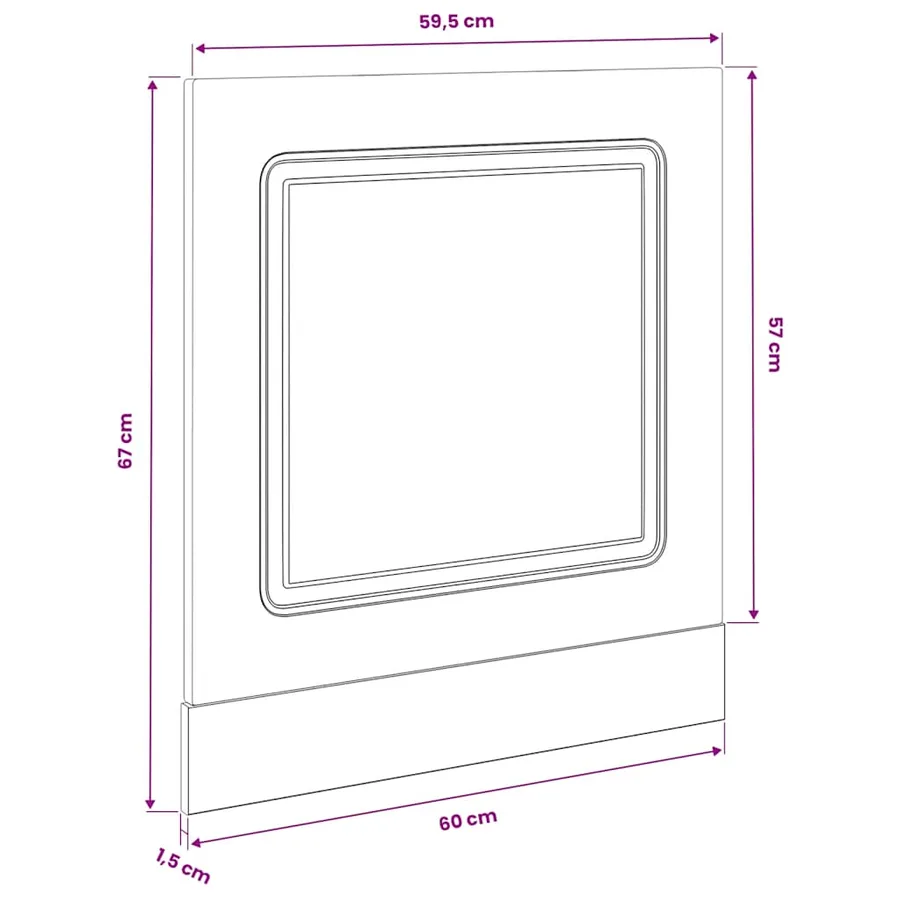 Panneau de lave-vaisselle Kalmar blanc 60x1,5x57 cm - 8